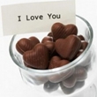  Шоколадные конфетки в виде сердечек (i <b>love</b> you) 