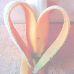  Банановая кожура в <b>виде</b> сердца 