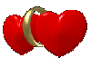 Два сердца с обручальным кольцом