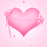 Мерцающее <b>розовое</b> сердце 