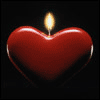 Свеча в форме сердца