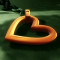  <b>Оранжевое</b> пластиковое сердце 