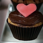  <b>Шоколадный</b> кекс с сердечком 