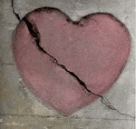 Трещина на нарисованном сердце