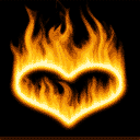 Пламенное сердце огонь