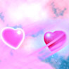 2 сердца на розовом фоне