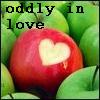 Сердечко,вырезанное на яблоке (oddly in love)