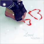 Сердечки на снегу (love winter)