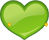 Зеленое сердечко в цветах