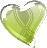 Стекл.зеленое сердечко