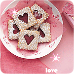 Печеньки с сердечками на тарелочке (love)