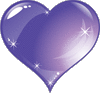 Сердечко фиолетовое