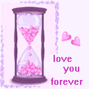 Песочные часы с сердечками (love you forever)