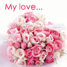 Розы в форме сердца (my love...)