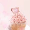 Пирожное с сердечком (love)