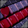 Сердце вместо клавиши на клавиатуре (love)