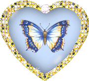 Голубая бабочка сердца