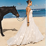 Невеста с черным конем на берегу моря