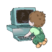 Ребенок осваивает компютер
