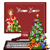 Компьютер и елка