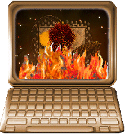 Компьютер с огнем