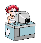 Девушка за компютером
