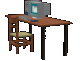 Компьютерный стол кружится