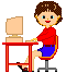 Девочка за компютером