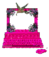 Компьютер розовый