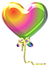 Разноцветное сердечко- шарик