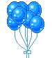 Голубые воздушные шары