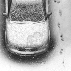 Машинка под снегом