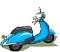 Голубой скутер