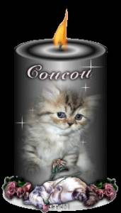 Свеча с изображением котенка