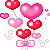 Букетик сердечек-воздушных шариков