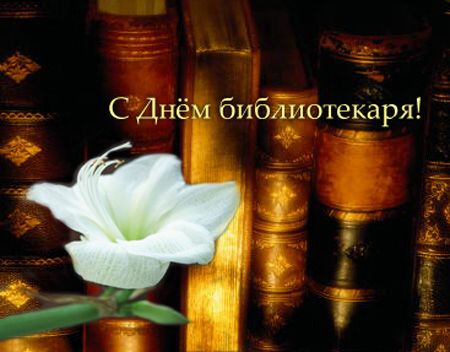 С днем библиотекаря! С праздником вас! белая лилия