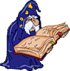 Старый волшебник с книгой