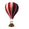 Красно-белый воздущный шар