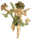 Ангел бегущий с цветами