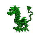 Дракоша зеленый, хвост змейкой