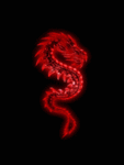 Красный дракон в свете молний