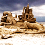 Песчаный дракон с замком на спине