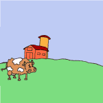  <b>Тарелка</b> прилетела на поле перед коровой 