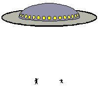 UFO с желтыми огоньками