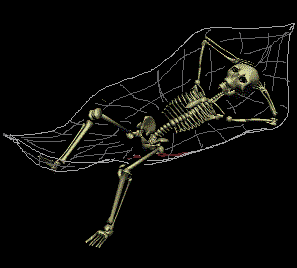 Скелет лежит и отдыхает