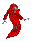 Скелет в красной накидке