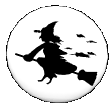  Ведьма на <b>метле</b> на фоне луны 
