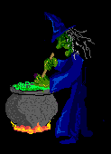  Ведьма <b>готовит</b> зелье 