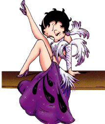  Бетти Бул танцовщица в платье с <b>перьями</b> 