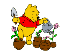  <b>Винни</b> поливает цветы 